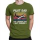 thumbnail image 5 of Papá piloto como un papá normal pero más genial. Camisetas retro de papá piloto al atardecer para hombres, camiseta de algodón novedosa para amantes de los aviones., 5 of 7