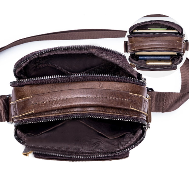 Leather Man Purse Shoulder Bag,Small Mens Crossbody Messenger Bags