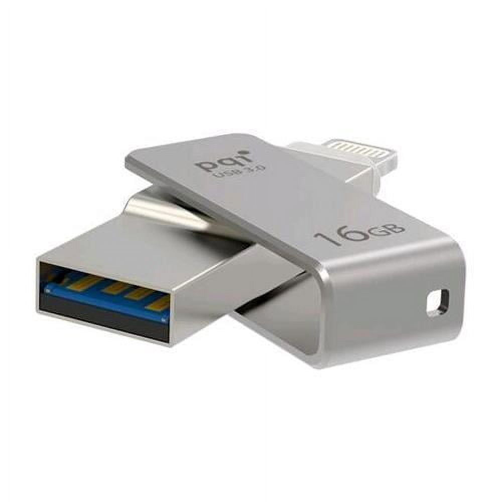 iConnect Mini 6I04-016GR1001 Iron Gray [Apple MFi] 16 GB Mobile Flash Drive w/ Lightning Connector for iPhones iPads Mac & PC USB 3.0