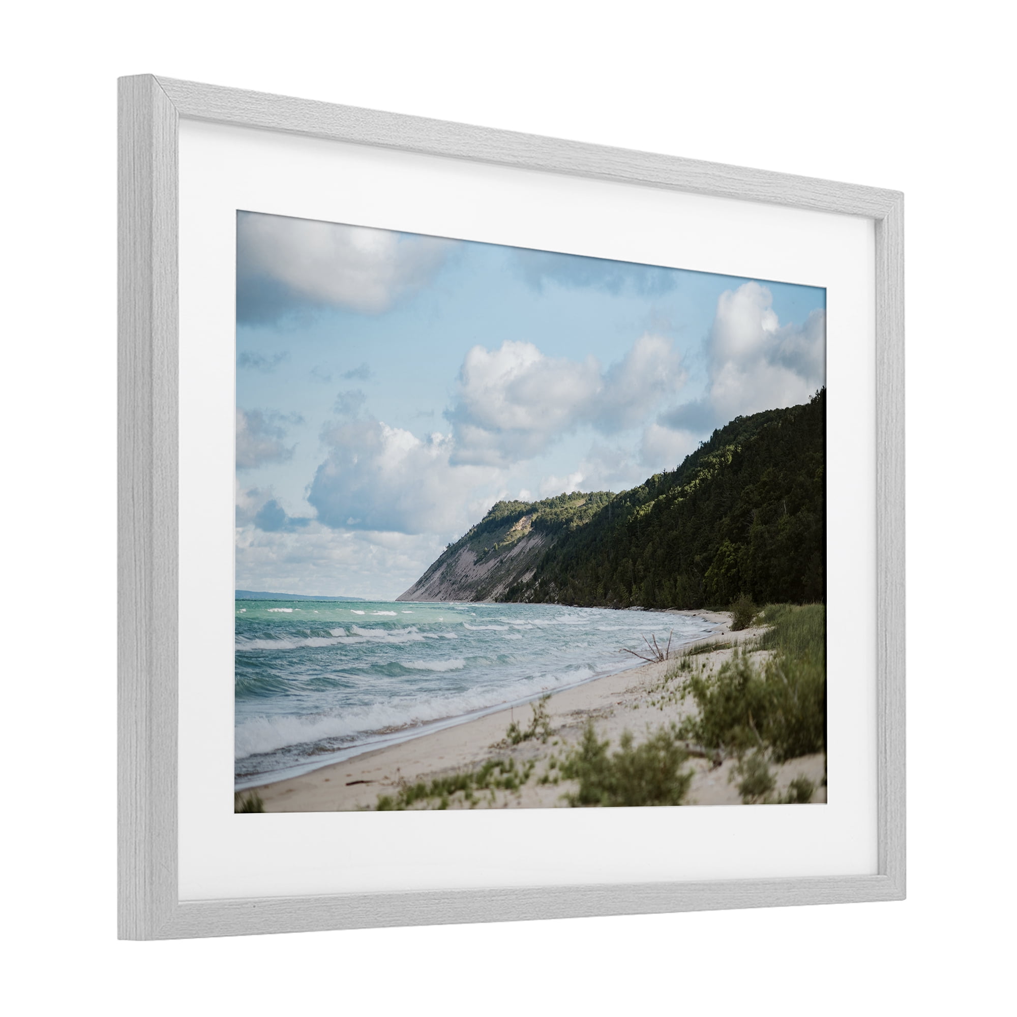 Stupell Industries Sleeping Bear Cliff Gray Framed Print Under Glass, design by Amy Carroll