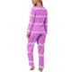 thumbnail image 4 of Puntoco Traje De Manga Larga + Pantalones Con Cuello En V Estampado Informal A La Moda Para Mujer Rosa Xxl, 4 of 6