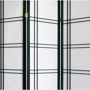 Ore International Girard 3-Panel Room Divider - Black