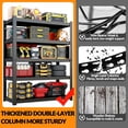 thumbnail image 6 of Metal Garage Storage Shelves Heavy Duty Shelving Unit 5 Tier Steel Adjustable Organizing Shelves 2500 LBS Capacity  Shelving Ideal for Garage Tote Pantry Basement Outdoor, 71”H*48”W*20”D, 6 of 15