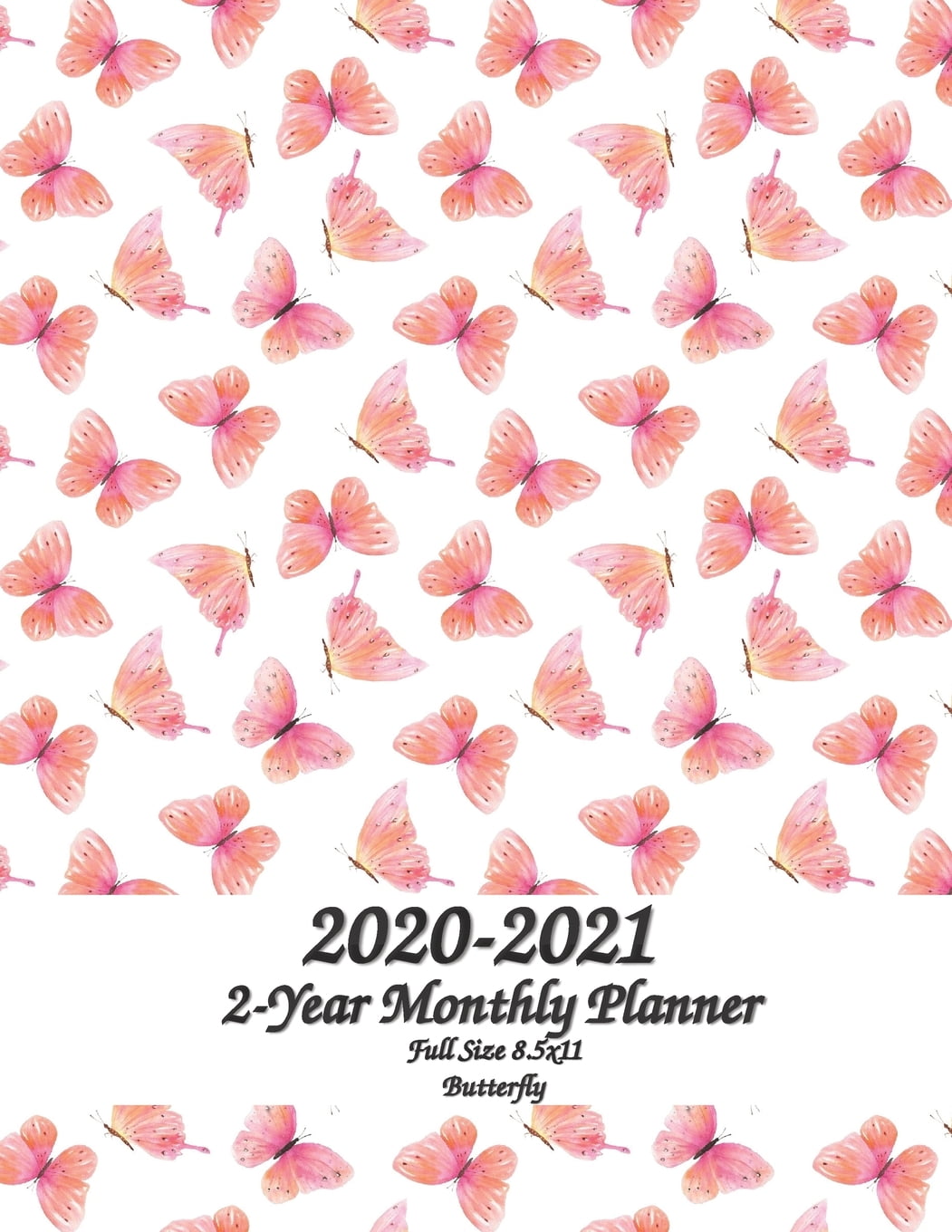 2020 2021 Butterfly Full Size 2 Year Monthly Planner 8 5x11 24 Month 