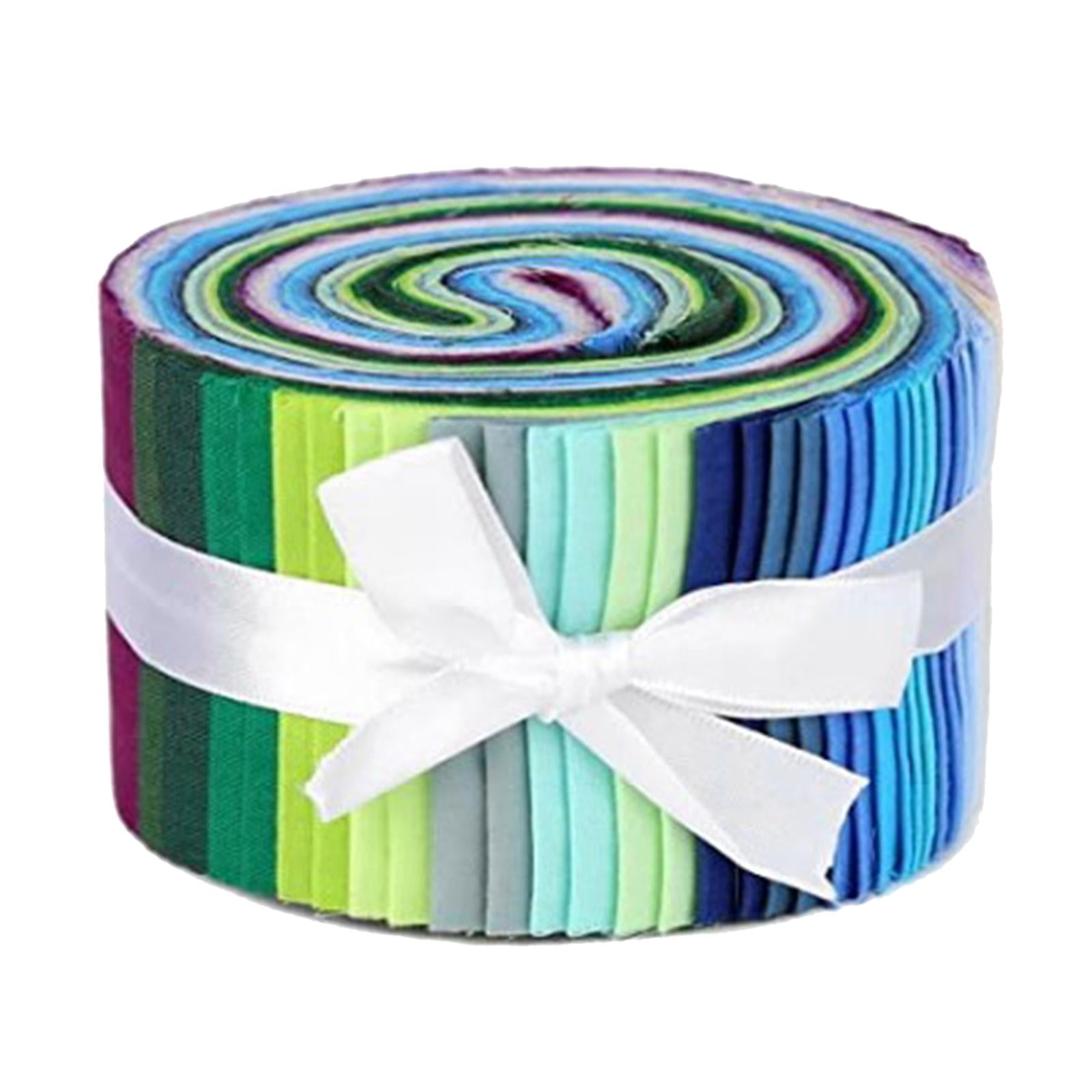 144 Pieces Colorful Roll Up Fabric Strips Bundle 2.5 Inch Sewing Floral Printed Craft Fabric for Patchwork with Different Patterns