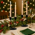 thumbnail image 7 of Candlestick Holders Taper Candle Holders - Elegant Black Candelabra for Christmas & Romantic Dinners (5.51x3.94in)‌, 7 of 7