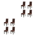 thumbnail image 2 of Funda para silla Naiovety 4 piezas decoración del hogar café transpirables, 2 of 6