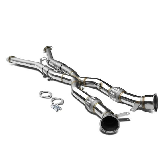 DNA Motoring Stainless Steel Exhaust X -Pipe Cat-Back For 1997-2004 Chevy Corvette C5 5.7 V8