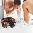 thumbnail image 5 of Goofa Rose Flowers Printed Toiletry Bag with Handle,Large Capacity Travel Makeup Cosmetic Bag for Women, Carry on Airport Airline Compliant Bag, 5 of 9