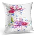thumbnail image 1 of BSDHOME Housse de Coussin Tropicale Colorée Hibiscus Violet Aquarelle 20x20 Pouces, 1 of 1