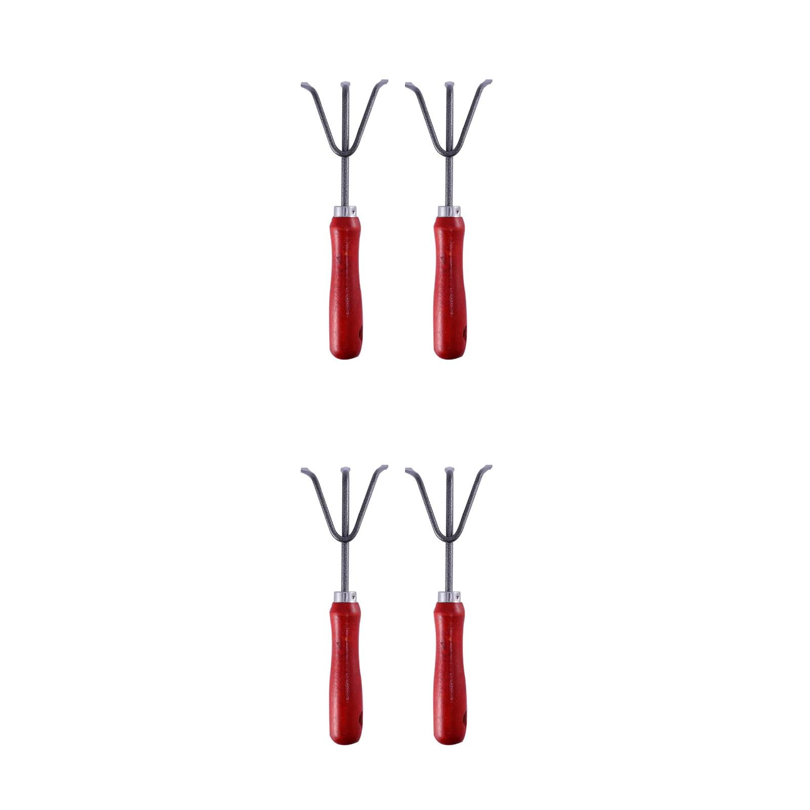 4-Piece Small Hand Cultivator Set for Weeding, Soil Turning, Gardening Tools for Plant Care and Yard Maintenance
