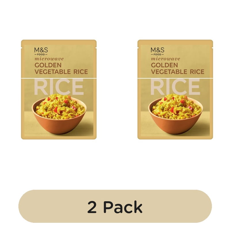 M&S Microwave Golden Vegetable Rice 250g, British Import (Pack of 2)