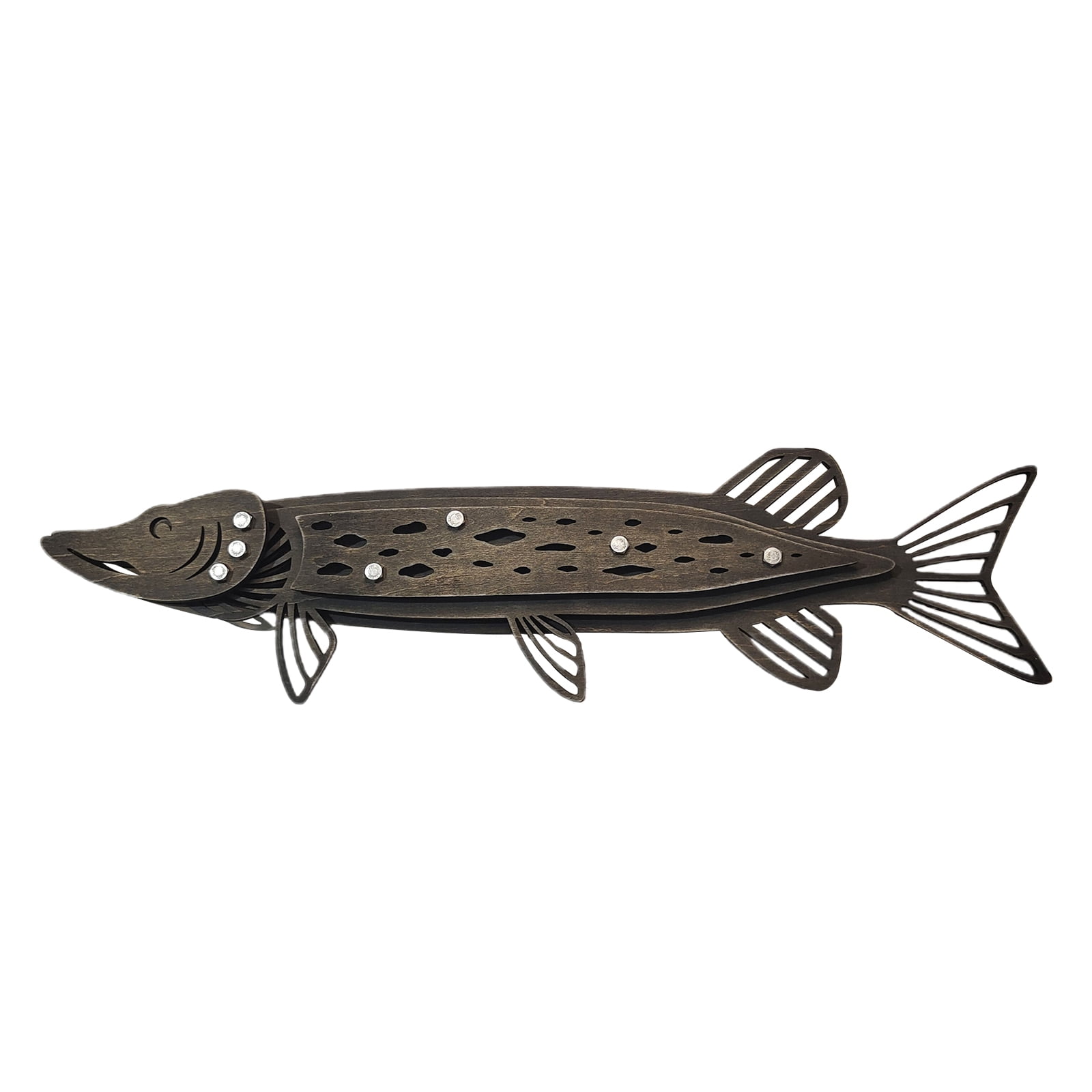 Nuolin Creative three-dimensional structure wooden fish crafts ornaments  home decoration pike snapper pendant - Walmart.com