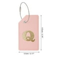 thumbnail image 2 of Ofertas Únicas 1 Pc Etiqueta de Equipaje Letra Q para Viajar Rosa PU, 2 of 5