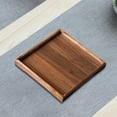 thumbnail image 4 of Wooden Tea Tray | Dry Brew Storage Tray | Cup Organizer | Candy and Fruit Serving Tray | Unique Chinese Style | 14.96x11.02x0.79 in | Brown | 1 Pack, 4 of 6
