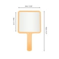thumbnail image 2 of Unique Bargains Portable Square Handheld Mirror 1 Pc Orange 6.3"x3.54"x0.24", 2 of 5