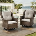 thumbnail image 2 of Bellefurn Patio Rocking Chairs Set of 2,Swivel Patio Chairs Outdoor Swivel Rocker With Side Table Patio Furniture Chairs Set for Porch Deck Backyard Garden, 2 of 10