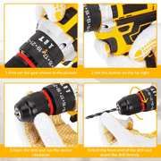 21V Tool Kit with Drill, 120PCS 21V Cordless Drill Set with 3/8 Keyless Chuck of Metal & 25+3 Clutch with Impact, 2 x 2.0Ah Battery & Fast Charger, Max Torque 45Nm, 2-Variable Speed