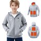 thumbnail image 2 of Sudadera con capucha térmica de invierno para niños y niñas, con control de temperatura y cremallera, 2 of 9