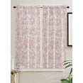 thumbnail image 2 of Bedroom Curtains 63 Inches length, Farmhouse Pink Window Treatment Curtain Drapes, Vintage Flower Leaf Botanical Plant Rod Pocket Curtain Panels for Living Room Kitchen, 42"x63", 2 Panels, 2 of 7