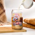 thumbnail image 3 of Vintage Patriotic American Shorthair 4th of July Independence Memorial Day 16oz Glass Cup Mug Cat Lover Kitten Owner Gifts Glass Can - 01006, 3 of 5