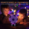 thumbnail image 2 of Regalo de fútbol para niños y niñas, luz nocturna de fútbol para niños, lámpara de ilusión óptica 3D, decoración de dormitorio, 7 colores cambiantes, regalo de cumpleaños y Navidad., 2 of 5