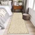 thumbnail image 4 of Runner Rug 2 x 6 Ft, Beige Flowers Washable Non-Slip Floor Mat for Kitchen Hallway/Entryway, Spring Floral Farmhouse Retro Art Long Kitchen Runner Area Rugs for Living Room, Low-Profile, 4 of 8