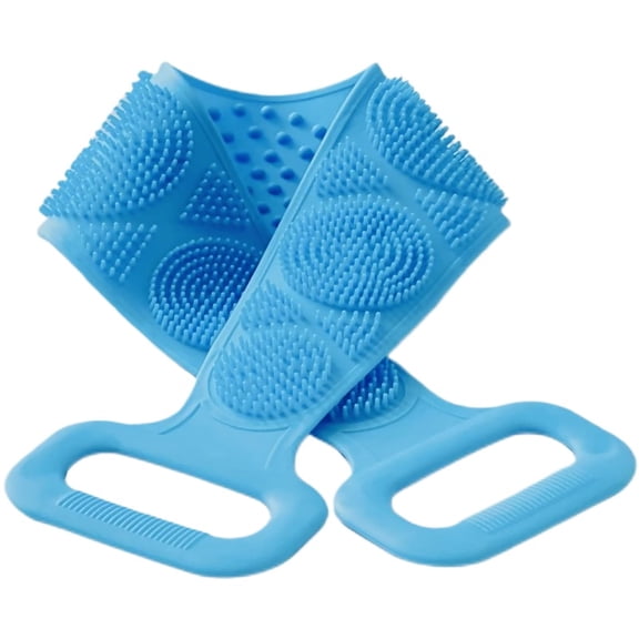 TECHMILY Silicone Back Scrubber for Shower, Exfoliating Body Scrubber and Bath Brush