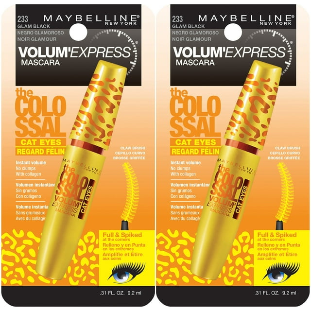 Máscara Maybelline Volum' Express The Colossal Cat Eyes x2