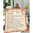 thumbnail image 4 of Personalized to My Mom Blanket from Daughter Son Love Letter Mail to Mom Birthday Mothers Day Christmas Customized Fleece Sherpa Blanket, Custom Name Throw Blanket Gifts for Women, Her, Mother, 4 of 6