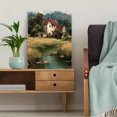 thumbnail image 5 of Antique Cottage Landscape Canvas Rustic Farmhouse Countryside Living Wall Art, 5 of 8