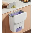 thumbnail image 5 of Huanglei Wall Mounted Kitchen Trash Organizer For Quiet Swing Design With Wall Mount Bracket Slim Space Saving Stainless Steel Or Trash Can For Kitchen And Pantry, 5 of 5