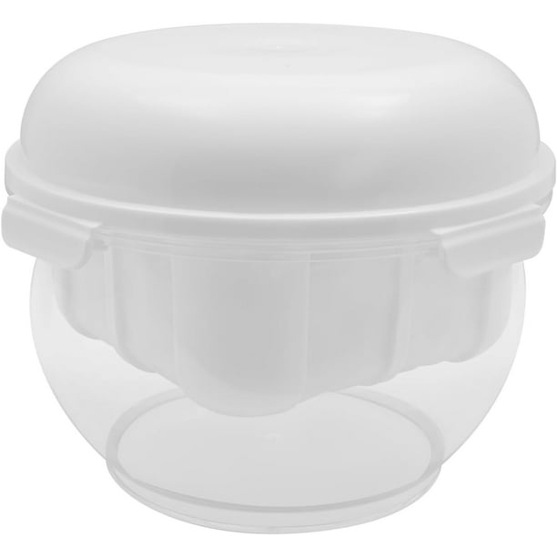 Colador de yogur griego de 2,2 l con malla de filtro de nailon ultrafino y placa de presión de resorte resistente, colador de suero para cocina casera, yogurtera sin necesidad de agregar aditivos ni