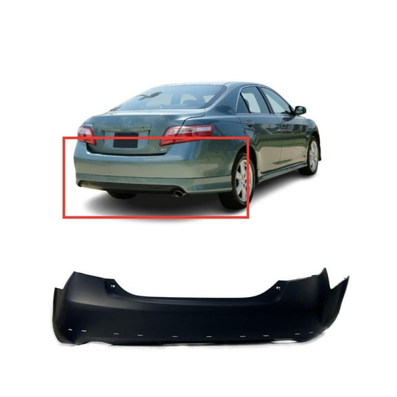 DCP Rear Bumper Cover For 2007-2011 Toyota Camry SE USA w/2 Exhaust/Spoiler Holes