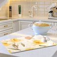 thumbnail image 6 of Yellow Flower Dish Drying Mat Microfiber Kitchen Pad Large Counter Absorbent Dish Mats Drainer Rack 18"x24", 6 of 7