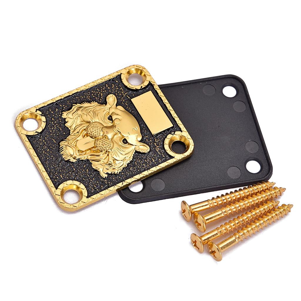 LeeQinersw 1 Set Electric Guitar Tremolo Block+Neck Plate Musical Instrument Parts DIY