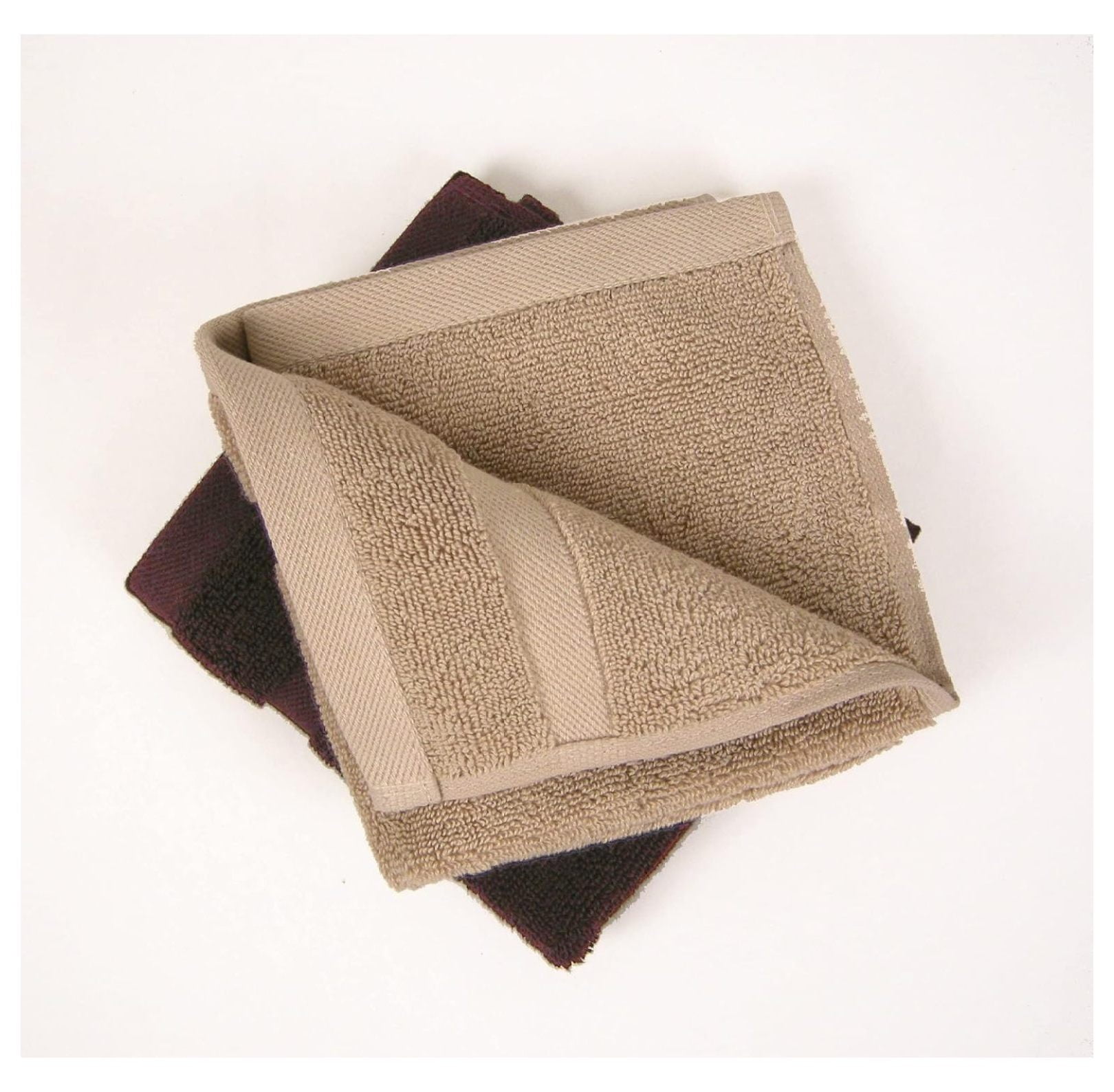 Veteran Textile - 6 Pieces-100% Turkish Cotton - Luxury Towel Set for Bathroom & Kitchen, 2 Bath Towels, 2 Hand Towels & 2 WashCloths (Valued $79.99) ( Tan)