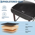 thumbnail image 5 of Memoryfield Upholstered Bar Stools Set of 2, Counter Height Barstools, Linen Fabric Curved Back, Kitchen Island & Dining Room, Gray, 5 of 9