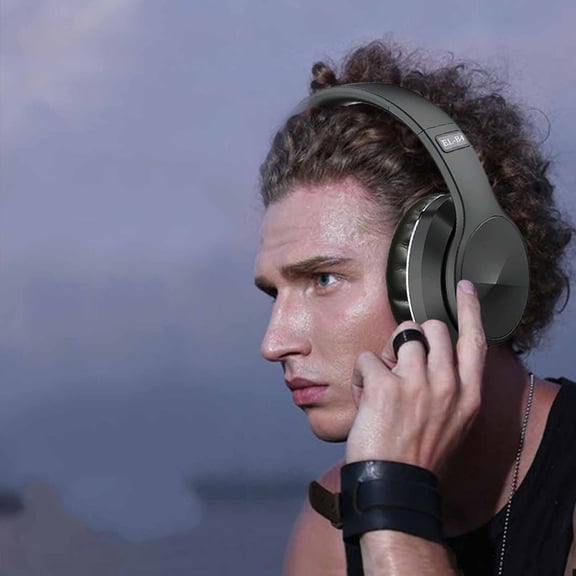 Back to School Gifts under $5 Bluetooth Headphones Over Ear,Hi-Fi Stereo Wireless Headphones Deep Bass Foldable Wired/Wireless/TF For Cell Phone/PC Bluetooth 5.0 Wireless Headset With Mic Clearance