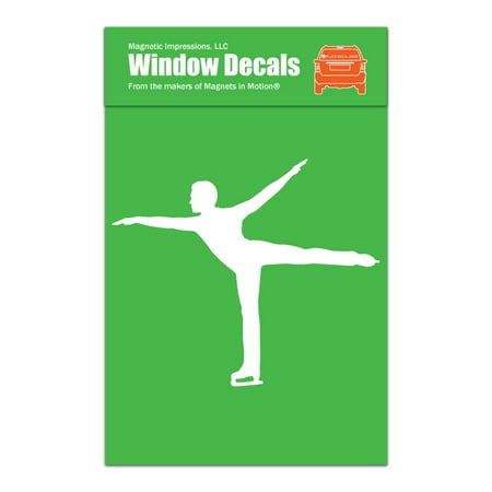Figure Skater Male Window Decal White