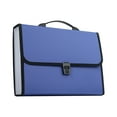 thumbnail image 1 of Carpeta organizadora de documentos Strade Fareast Limited A4 Expandible Azul con asa de transporte, 1 of 8