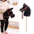 thumbnail image 1 of Plush Horse Riding Stick, Balance Development Plush Horse Head Stick Safe Handcrafted Cartoon Soft  for Indoor for Kids, 1 of 8