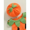 thumbnail image 5 of Children Halloween Pumpkin Costume for Kids Toddler Infant Baby Halloween Costume Outfit Vest Hat Set Cosplay for Boys Girls, 5 of 8