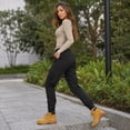 thumbnail image 5 of Women's Wrinkle Resistant Breathable Tactical Cargo Trousers, Reinforced Knee Seams Multiple Pockets Walking Work Jogger Pants Black XXL, 5 of 6