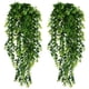 thumbnail image 2 of Guirnalda de plantas artificiales colgantes | Enredadera artificial con 5 ramas | Tallo metálico de 80 cm de largo y hojas de plástico | No requiere mantenimiento, 2 of 5