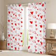 thumbnail image 2 of Manfei Graffiti Hearts Loves Black Out Curtains,Valentine Gift Curtains Pack of 2 (42x63 Each),Red White Bedroom Curtains For Girls Kids,Luxury Bedroom Decor, 2 of 6