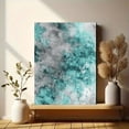 thumbnail image 6 of Abstract Teal Gray Splatter Watercolor Canvas Print, Ideal for Living Room, Bedroom, Office, Bathroom, Hotel, 6 of 8