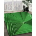 thumbnail image 3 of Ahgly Company Tapis d'Intérieur Rond Lavable en Machine Vert Foncé Transitionnel, 4 Pieds Rond, 3 of 7