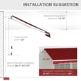 thumbnail image 4 of Outsunny 100" x 84" Wine Red Manually Retractable Patio Awning, 4 of 9