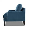 thumbnail image 3 of Enzo Recessed Arm Lawson Accent Chair Satin Teal, 3 of 14